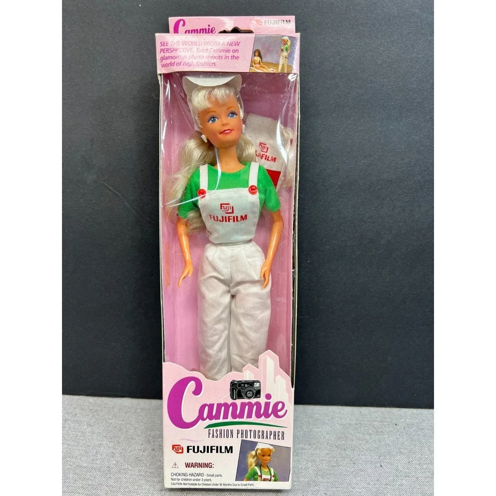 Fujifilm Cammie Fashion Photographer Barbie Doll & Accessories From 1990's Rare